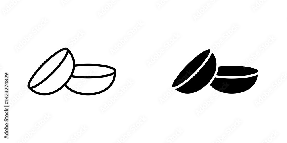 contact lenses icon vector symbol collection on white background. contact lenses icon vector symbol collection on white background.