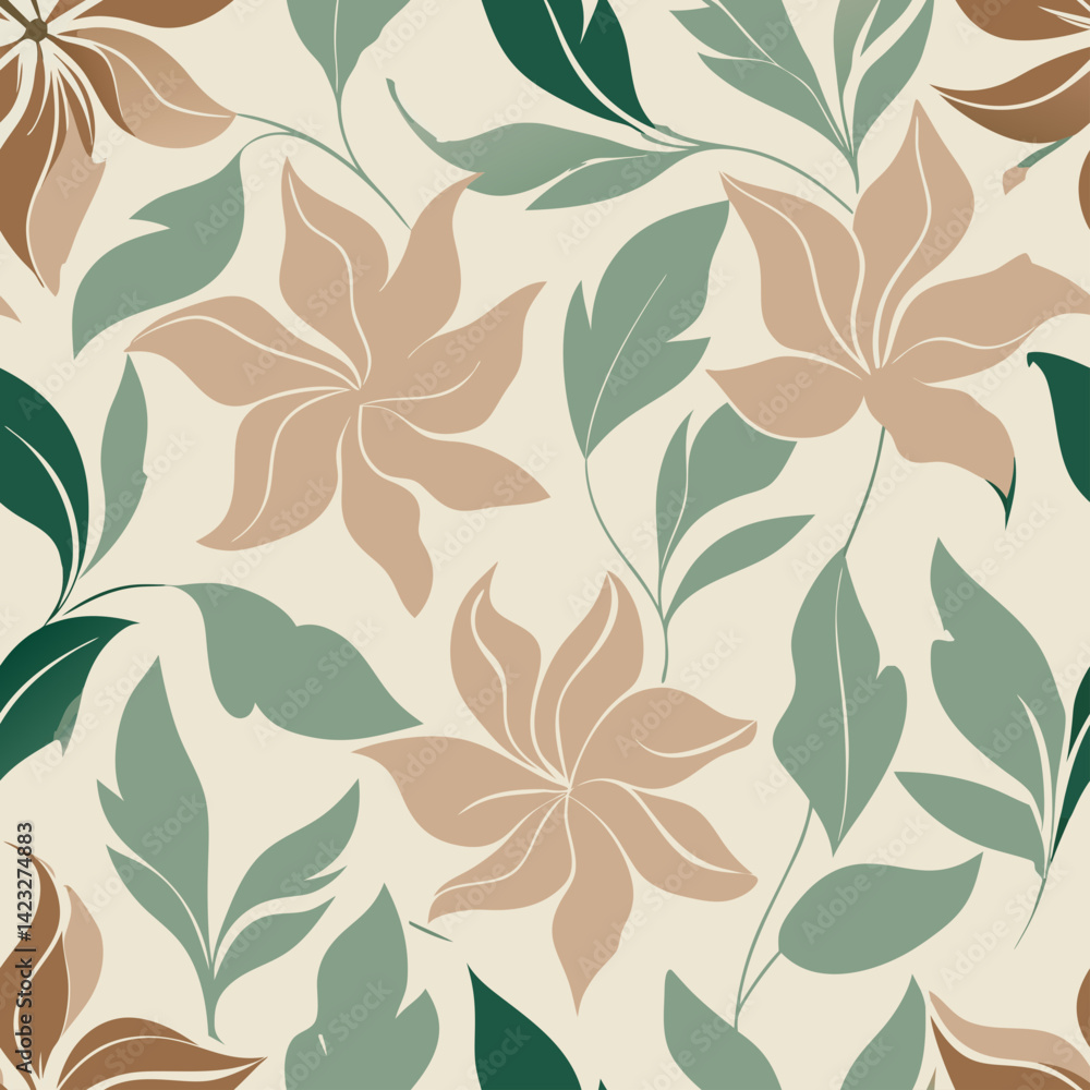 Fototapeta premium soft Floral seamless pattern background