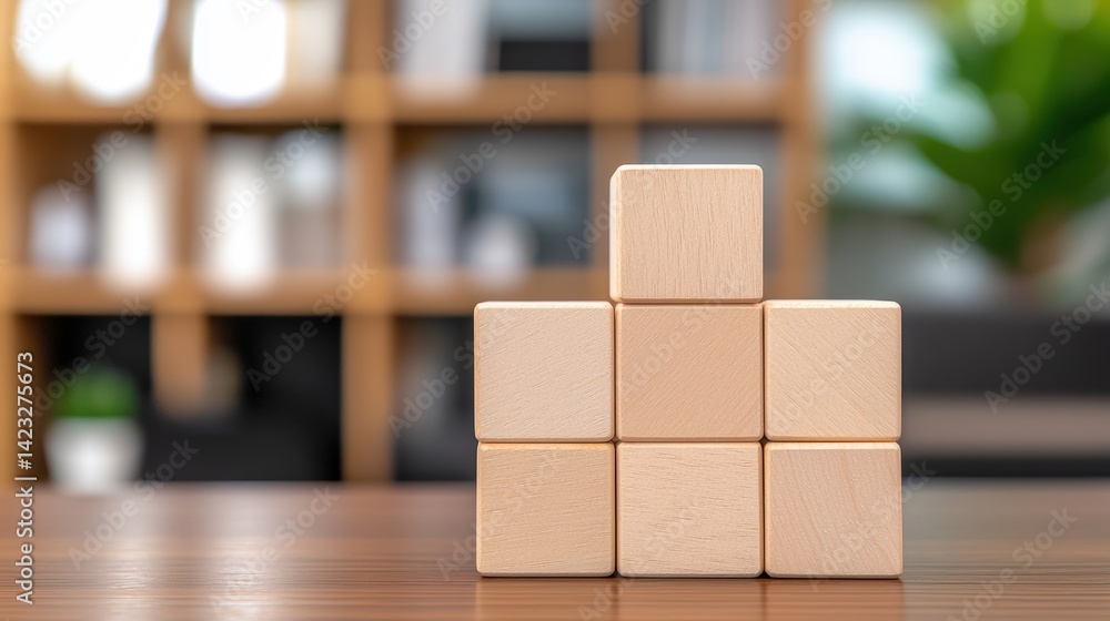 Light Beige Wooden Cubes Stacked in a Creative Arrangement with Natural Background and Soft Lighting for Artistic Decor and Design Inspiration Light Beige Wooden Cubes Stacked in a Creative Arrangement with Natural Background and Soft Lighting for Artistic Decor and Design Inspiration