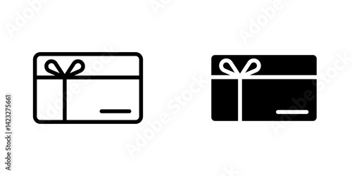 Gift card icon vector symbol collection on white background.