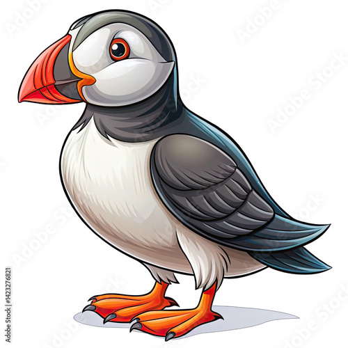 Obraz na płótnie vector illustration of a cartoon bird w salonie