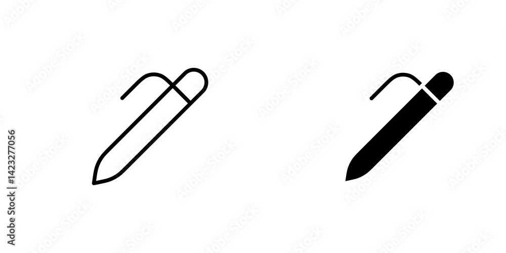 Obraz premium Pen icon vector symbol collection on white background.