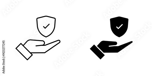 Policyholder icon vector symbol collection on white background.
