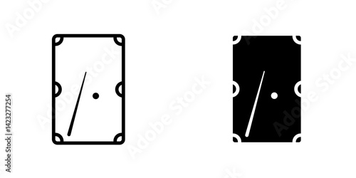 Pool table icon vector symbol collection on white background.