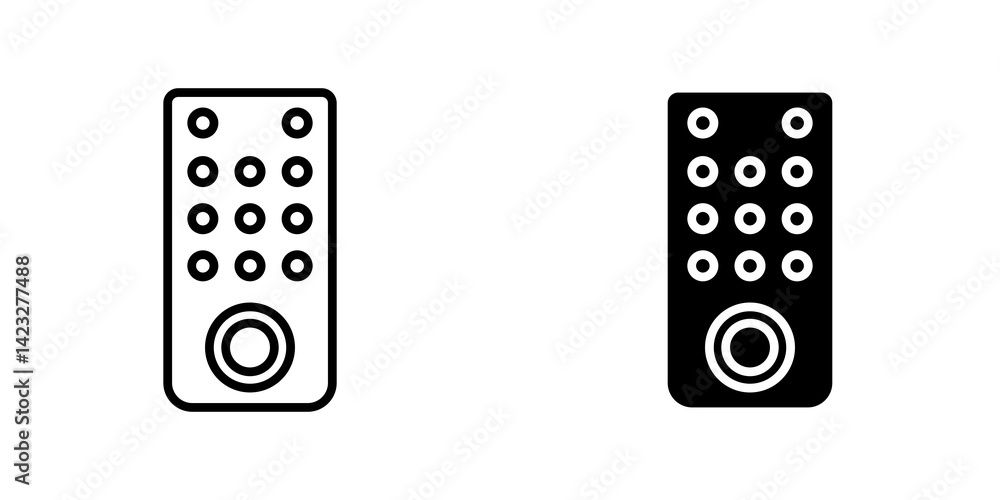 Remote control icon vector symbol collection on white background. Remote control icon vector symbol collection on white background.