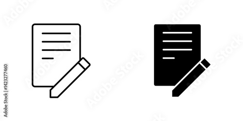 Register icon vector symbol collection on white background.
