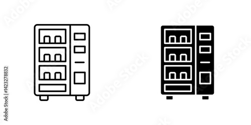 Vending machine icon vector symbol collection on white background.
