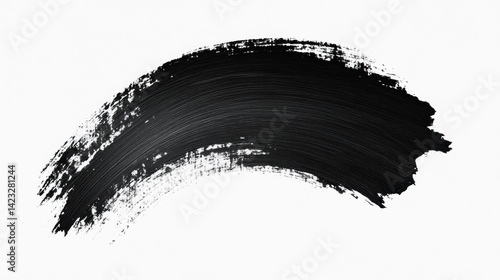 Abstract black paint stroke