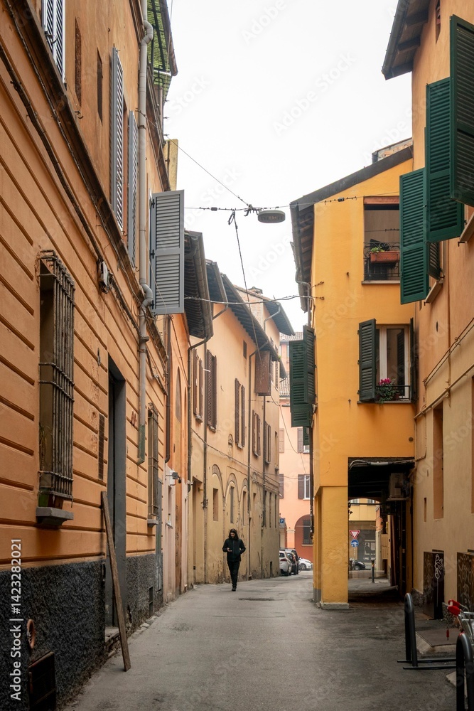 Fototapeta premium Charming Bologna Street Scene