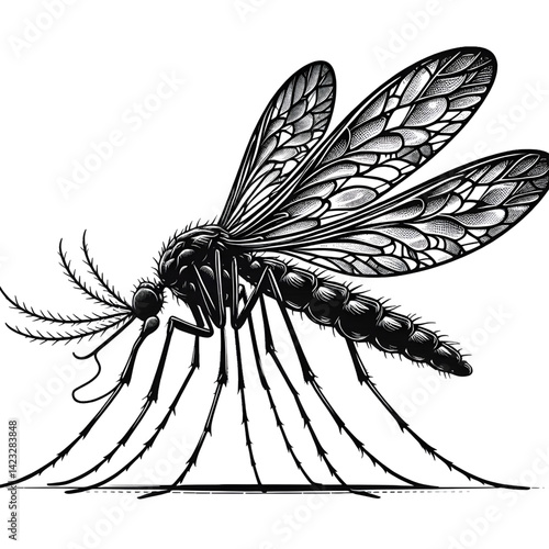 mosquito  on a white background
