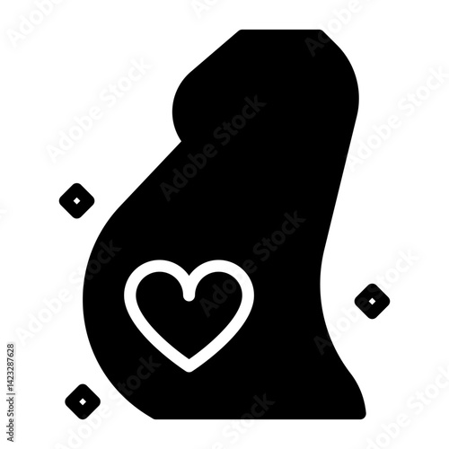 Pregnancy icon, glyph icon style