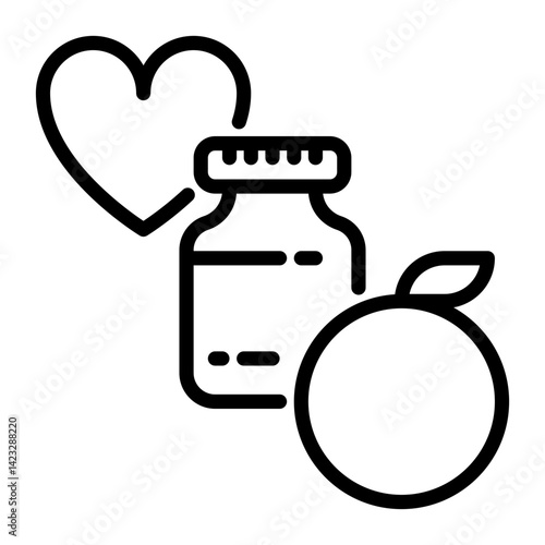 vitamin icon, line icon style