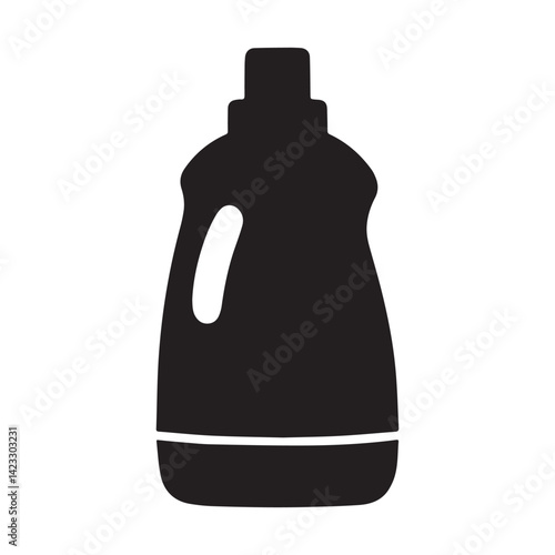 Detergent bottle cleaner bleach disinfectants antiseptic isolated Vectors silhouette  White Background.