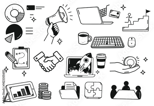Modern Business & Productivity Icon Set
