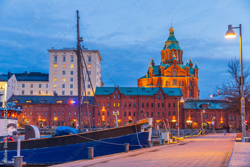 Fototapeta premium Helsinki city skyline, cityscape of Finland