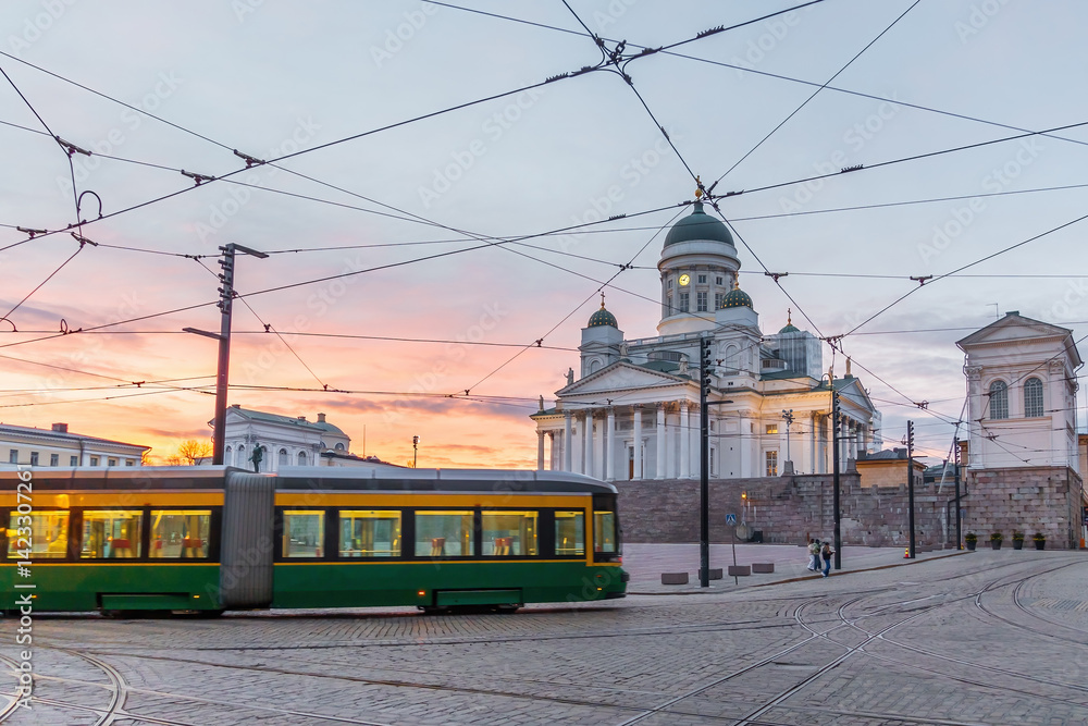 Naklejka premium Helsinki Cathedral in the centre of Helsinki, Finland