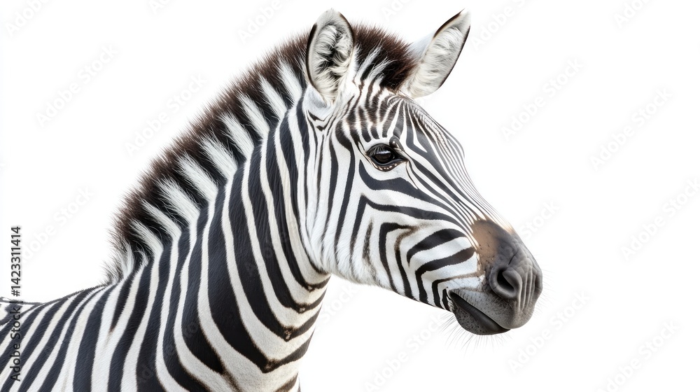 Close-up profile of a zebra Close-up profile of a zebra