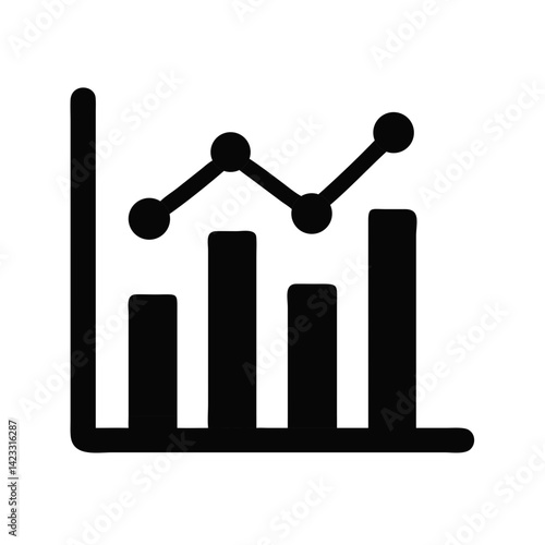 Analytics Bar Graph Icon Design