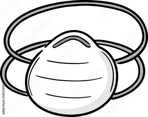 Illustration of medical protective mask
