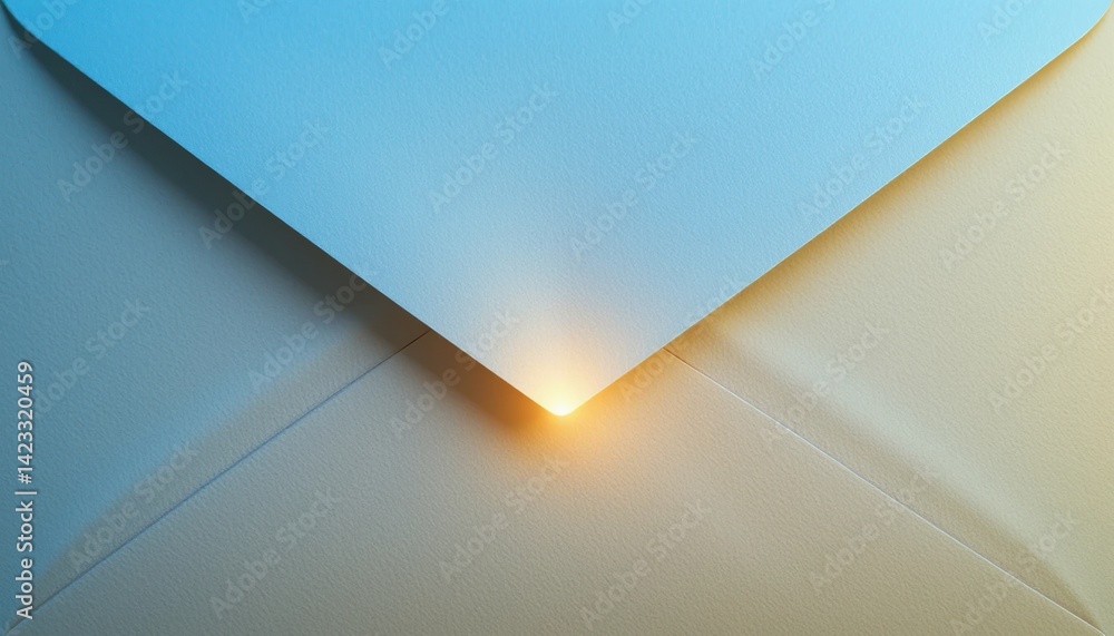 Email envelope opening with soft light digital communication abstract design modern workspace close-up view concept of connection Email envelope opening with soft light digital communication abstract design modern workspace close-up view concept of connection