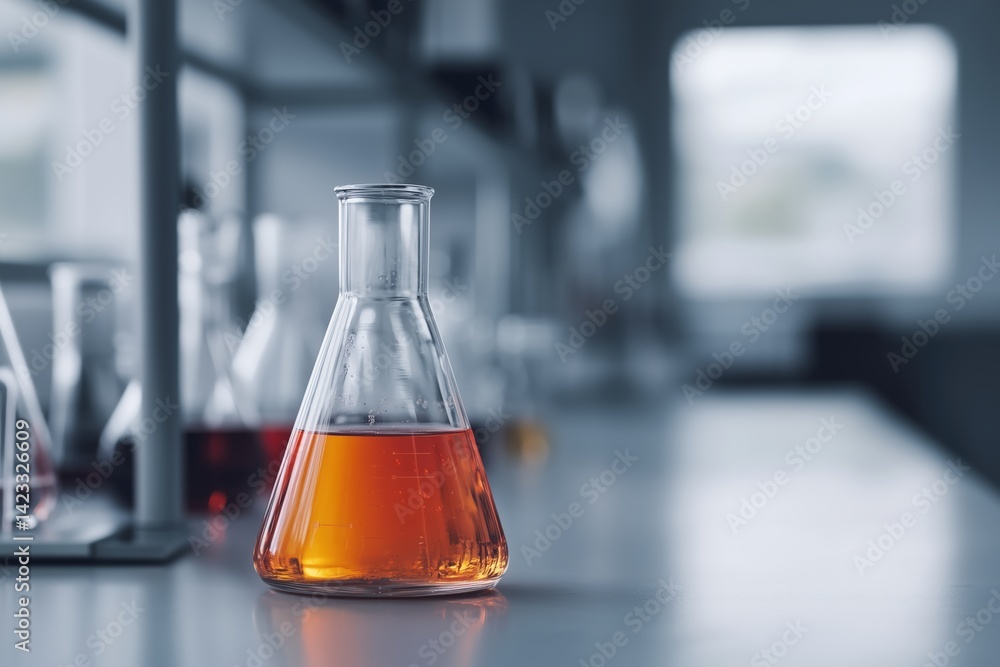 Laboratory flasks chemical scientific experiment Laboratory flasks chemical scientific experiment