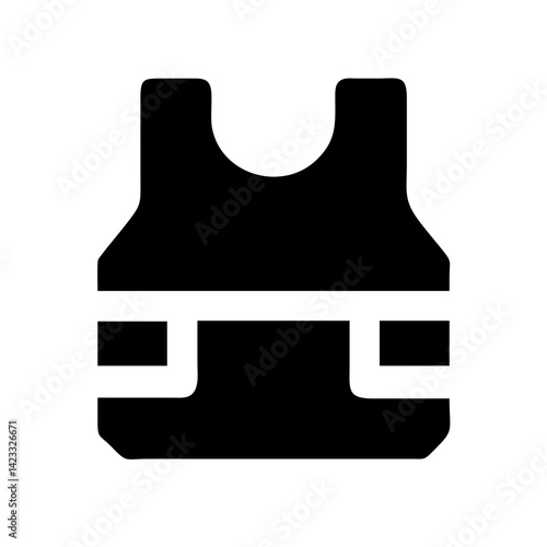 Bulletproof Vest or Body Armor Icon Design