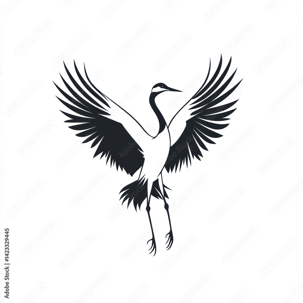 Fototapeta premium Elegant Crane Silhouette