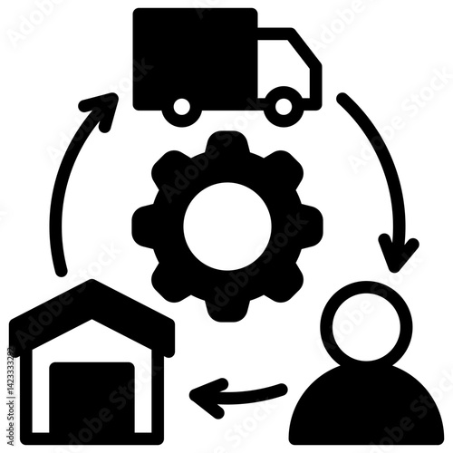 Supply Chain Optimization Icon