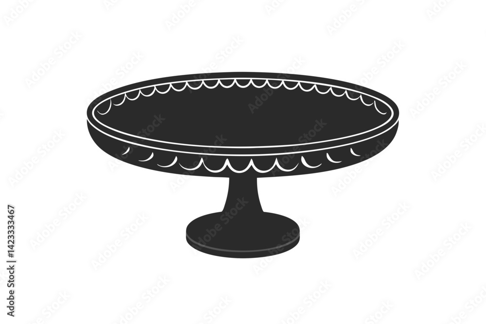Cake Stand silhouette vector illustration Cake Stand silhouette vector illustration