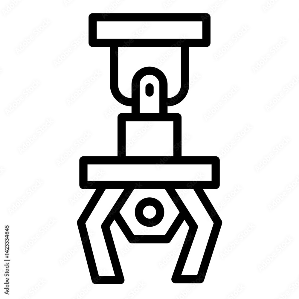 Obraz premium Mechanical Gripper Icon
