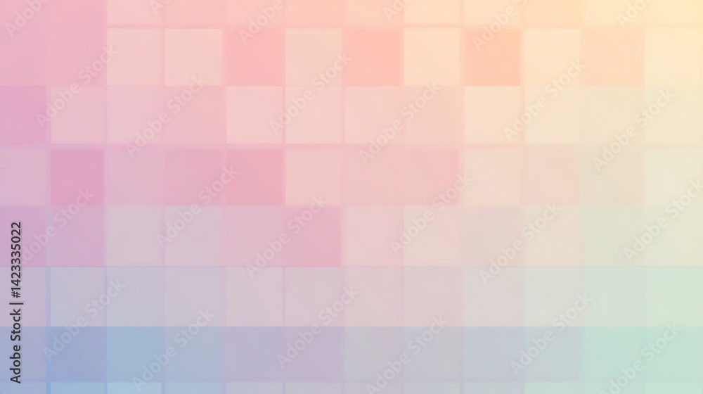 Abstract Pastel Squares Gradient Background Design