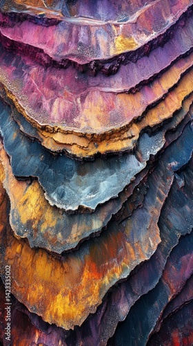 Abstract background with bright layers of different colors, resembling the texture of stone or metal. Ideal for cover design, website backgrounds, presentations.