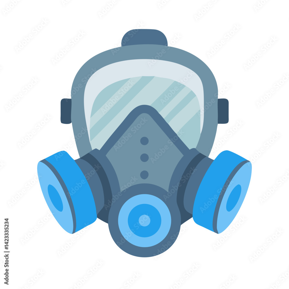Full Face Respirator Mask Icon Design Full Face Respirator Mask Icon Design