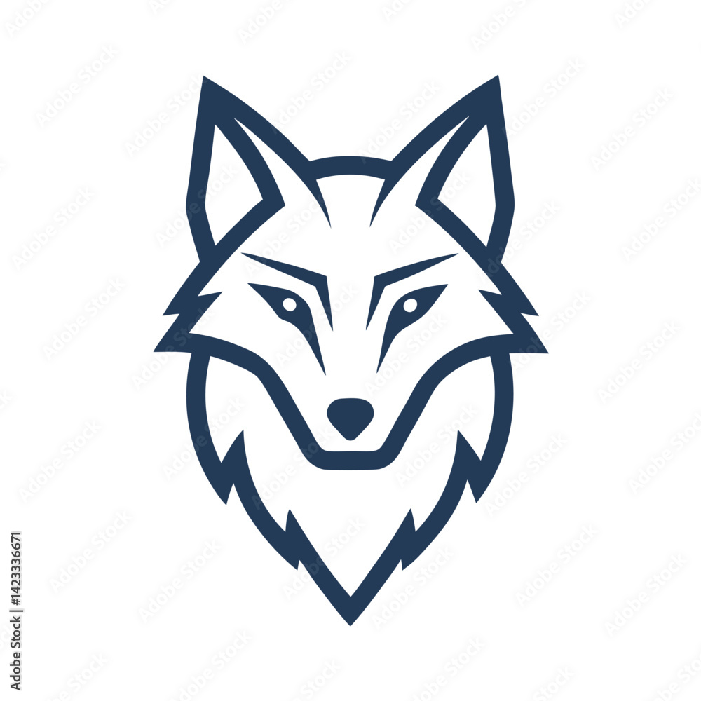 Fototapeta premium wolf head vector illustration