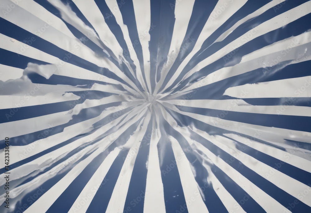 Classic nautical blue and white striped backdrop, horizontal, coastal