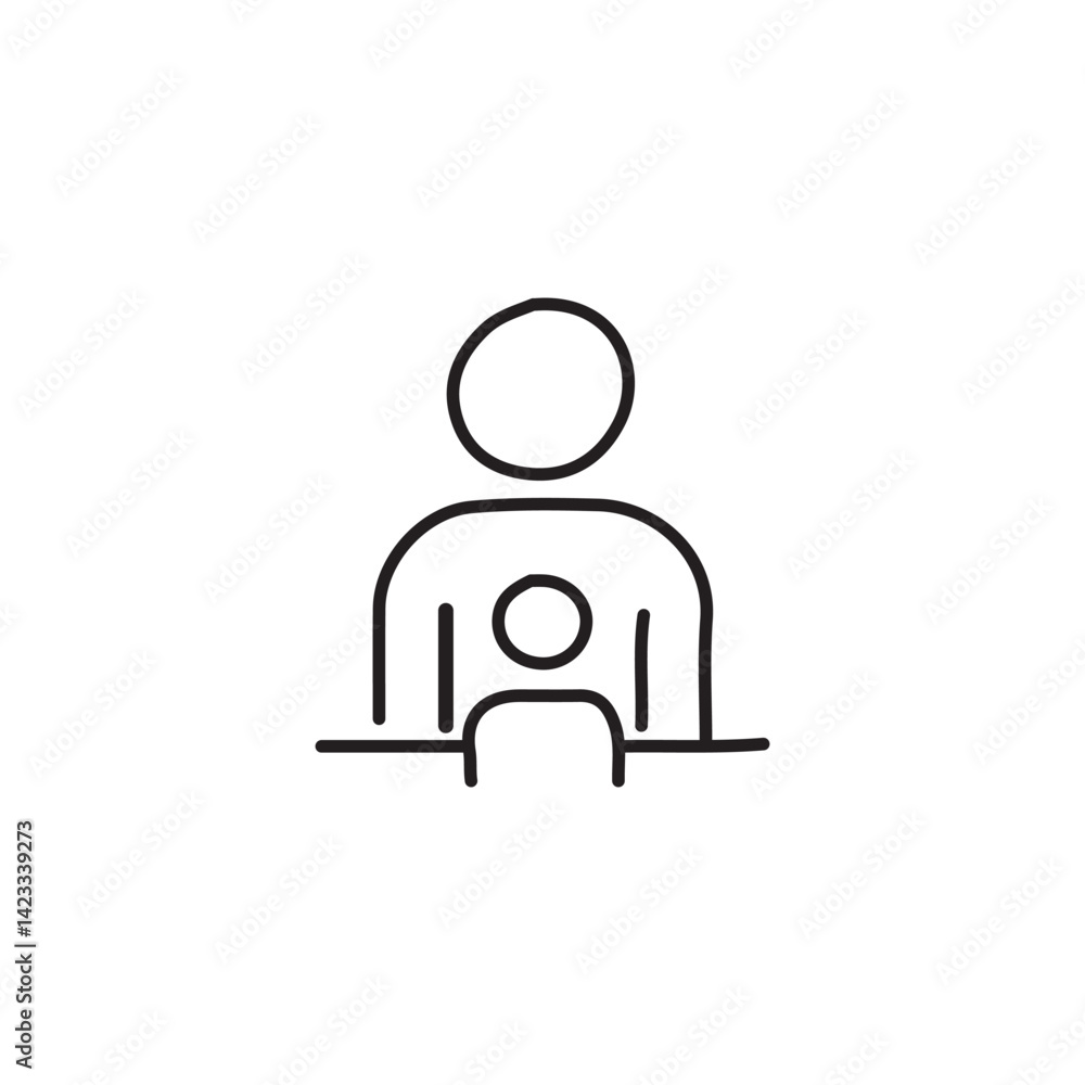 vector illustration of coaching icon elements in one line style vector illustration of coaching icon elements in one line style
