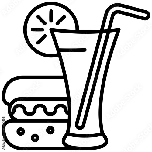 Beverage line icon