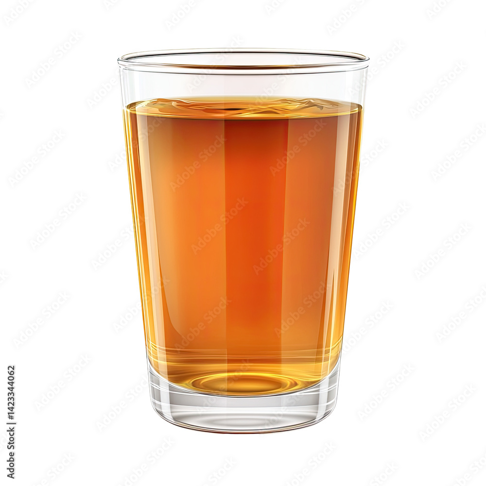Glass of amber liquid Glass of amber liquid
