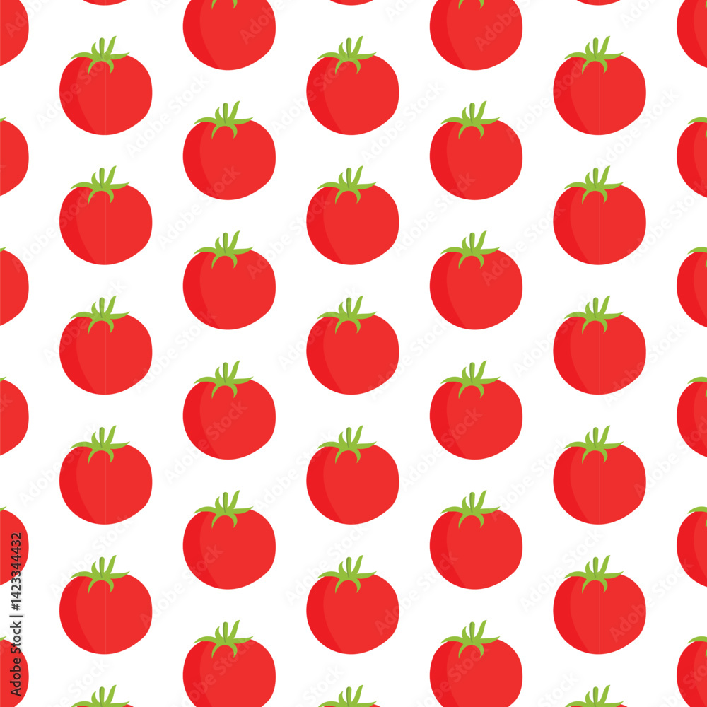 Seamless Pattern of Tomatoes Seamless Pattern of Tomatoes