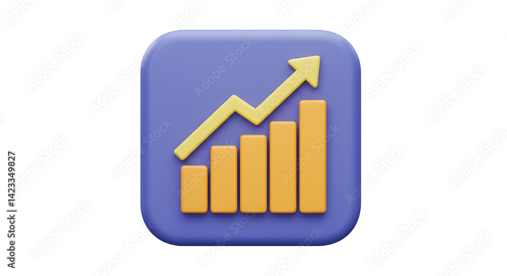 Bar Chart with Arrow Growth Diagram Bar Chart with Arrow Growth Diagram