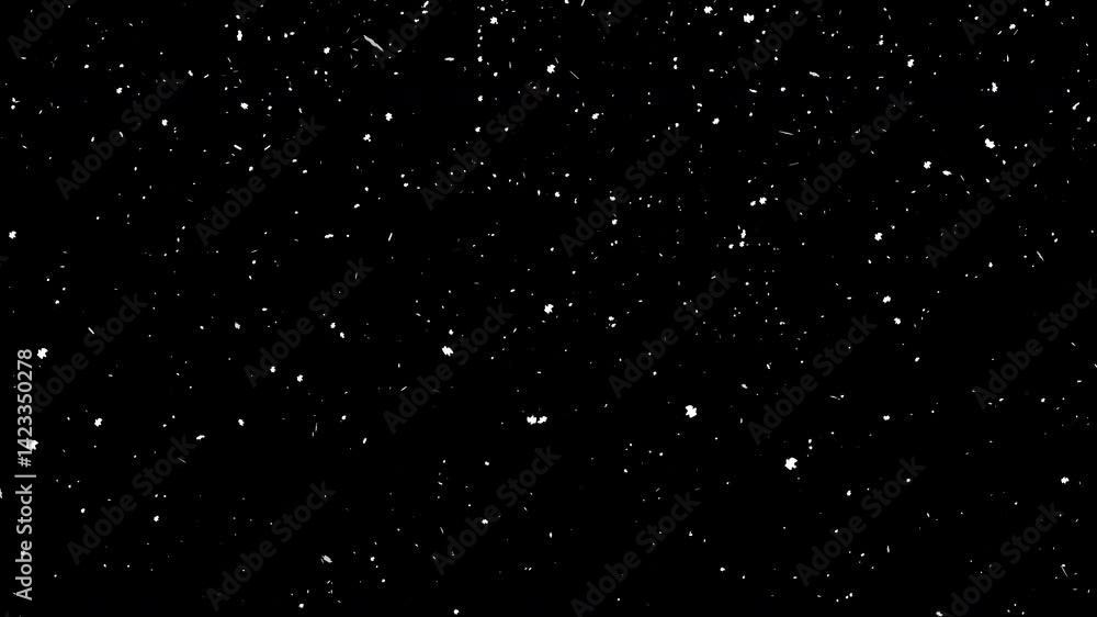 Snowfall overlay mesmerizes with white dots on black background; suitable for winterthemed designs, graphic concepts, and holidaythemed projects. Snowfall overlay mesmerizes with white dots on black background; suitable for winterthemed designs, graphic concepts, and holidaythemed projects.