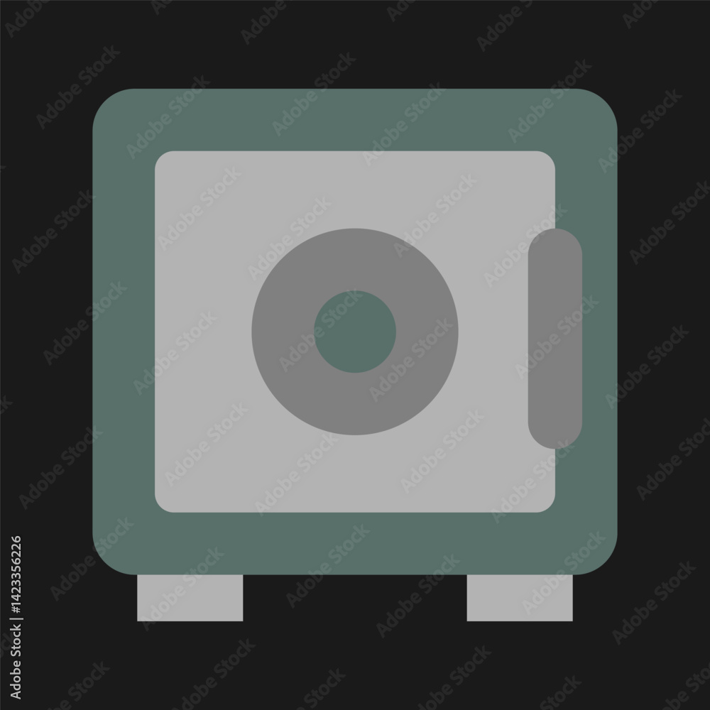 Safes icon in a flat style. A modern and minimalist financial icon. Safes icon in a flat style. A modern and minimalist financial icon.