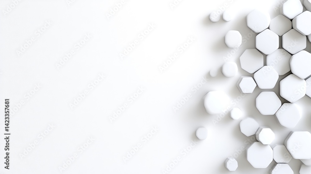 White geometric shapes arranged in a scattered pattern on a clean white background, minimalist abstract design, and modern art concept. White geometric shapes arranged in a scattered pattern on a clean white background, minimalist abstract design, and modern art concept.
