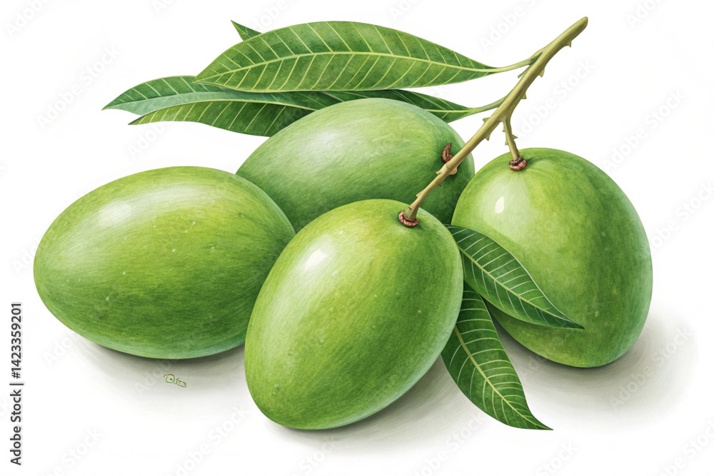 Obraz premium green mango fruit