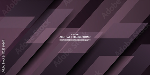 Abstract dark purple background overlapping design. Paper cut square shape pattern. Triangle background with shadow. Vector Eps10