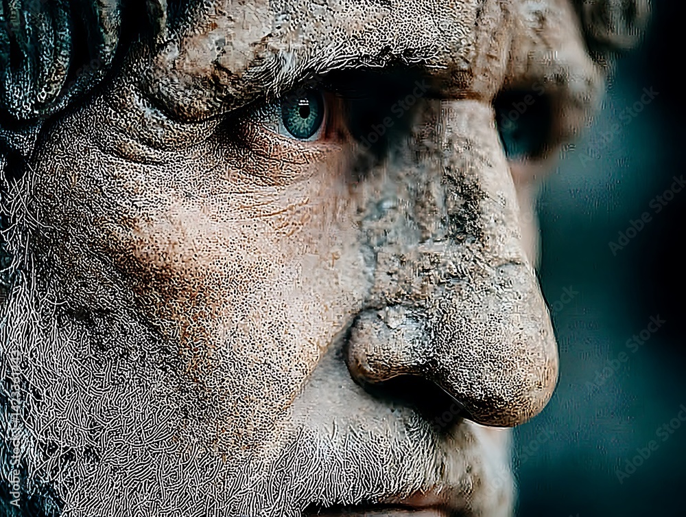Dirty Man's Close-Up Portrait Dirty Man's Close-Up Portrait
