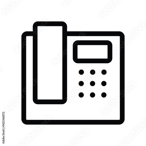 illustration graphic vector is sign for landline for in room. Perfect for website, mobile apps, shop, social media announcement, hotel sign, banner or flyer.