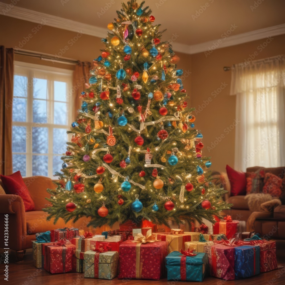 christmas tree with presents christmas tree with presents