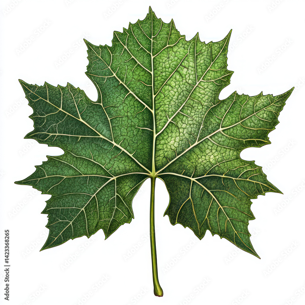 Fototapeta premium oak leaf isolated on white
