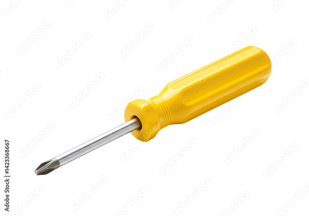 High-Resolution Yellow Screwdriver Image: Perfect for DIY Projects on Transparent background High-Resolution Yellow Screwdriver Image: Perfect for DIY Projects on Transparent background